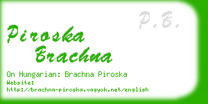 piroska brachna business card